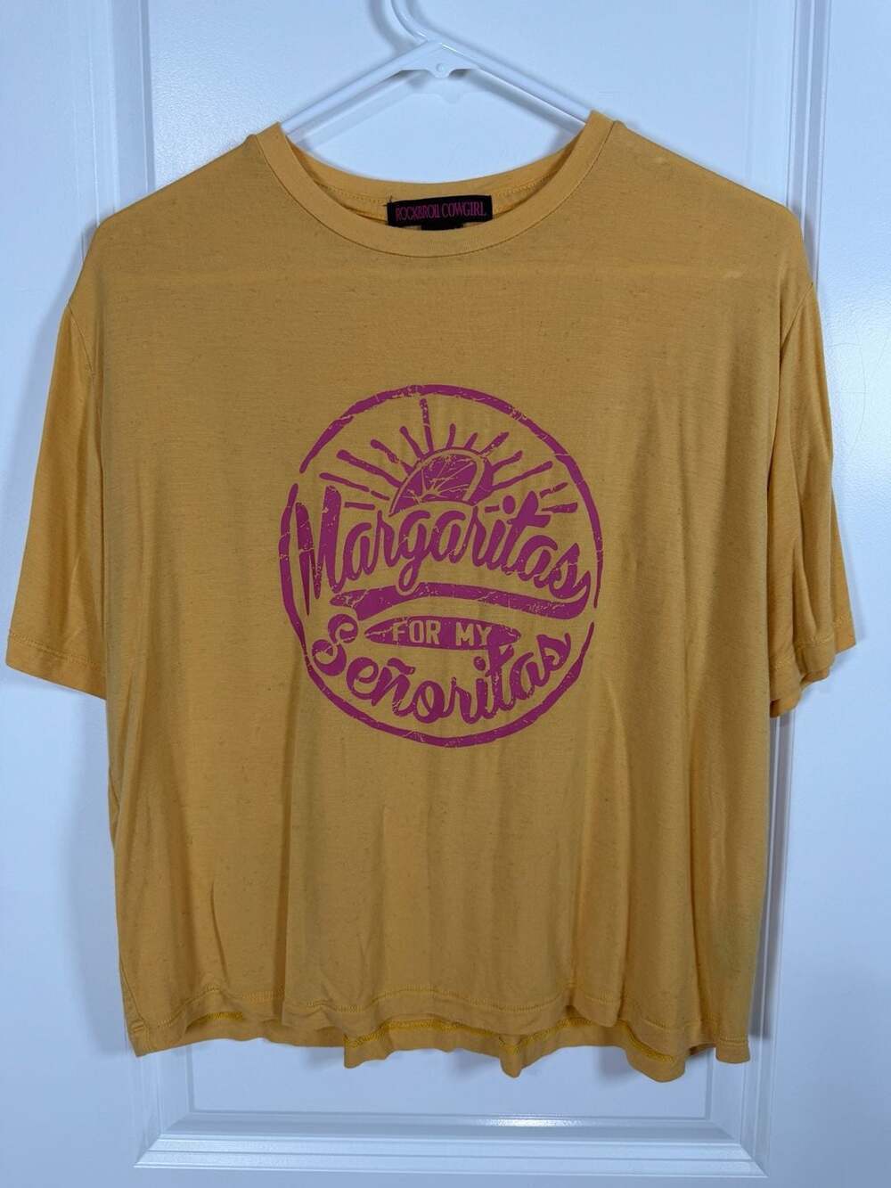 Rock & Roll Cowgirl Yellow Margaritas For My Señoritas Graphic T-Shirt